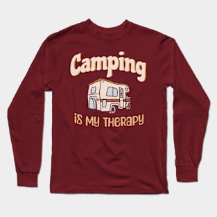 Camping Therapy T-shirt Long Sleeve T-Shirt